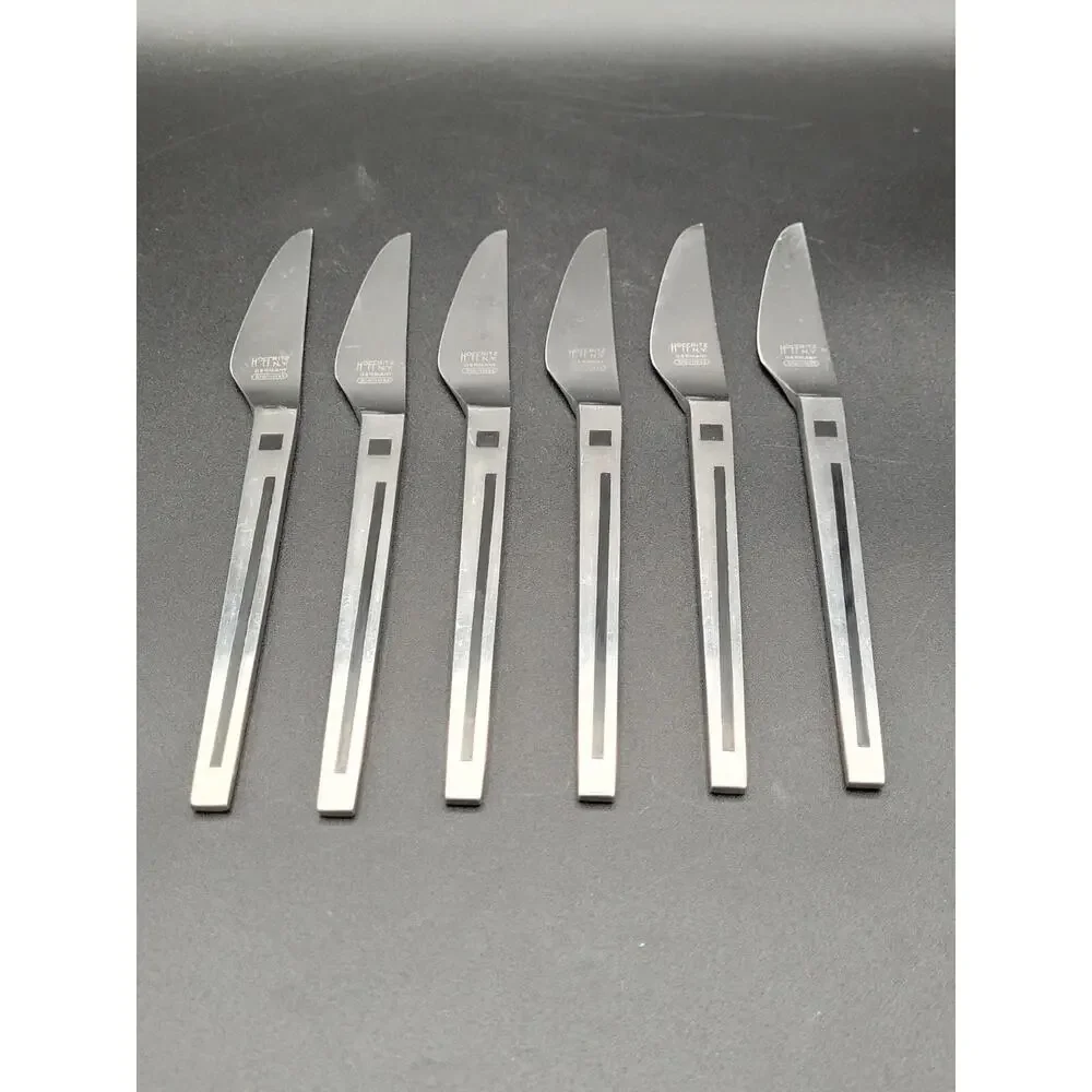 Hoffritz N.Y. Germany Stainless Art Deco Butter Knives Flatware